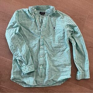 Gingham green Ralph Lauren button down